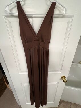 Rue21 Chocolate Brown Sleeveless V-Neck Dress